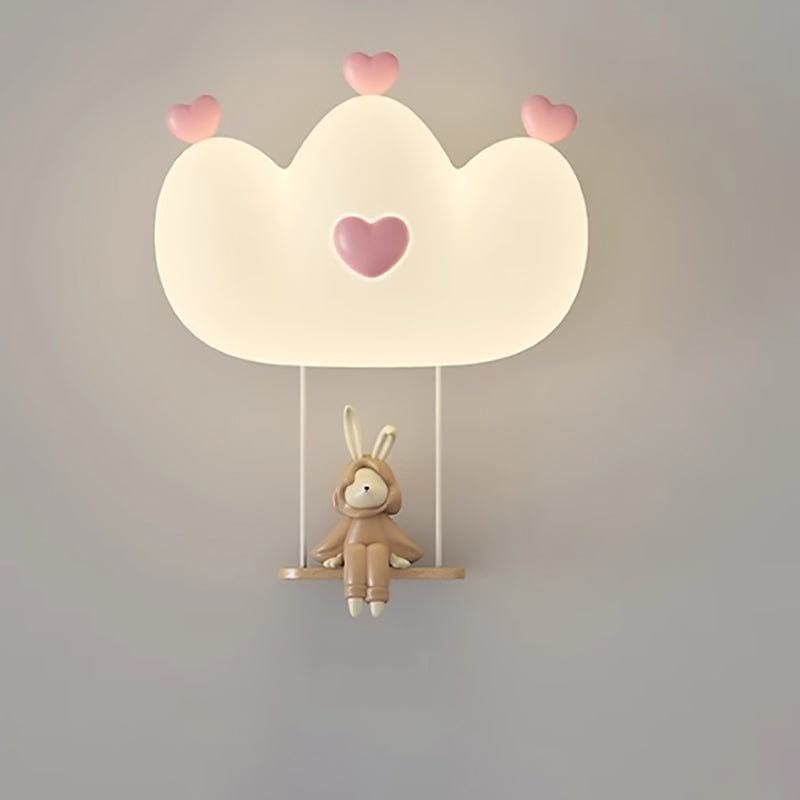 Kids Crown Animal Iron PE LED Wall Sconce Lamp for Bedroom Decor, Nursery Lighting, Children's Room Illumination, Cute Animal Wall Light, Modern Kids Decor, Adjustable LED Night Light, Playroom Wall Fixture, Kids Bedroom Accessories, Unique Animal Design