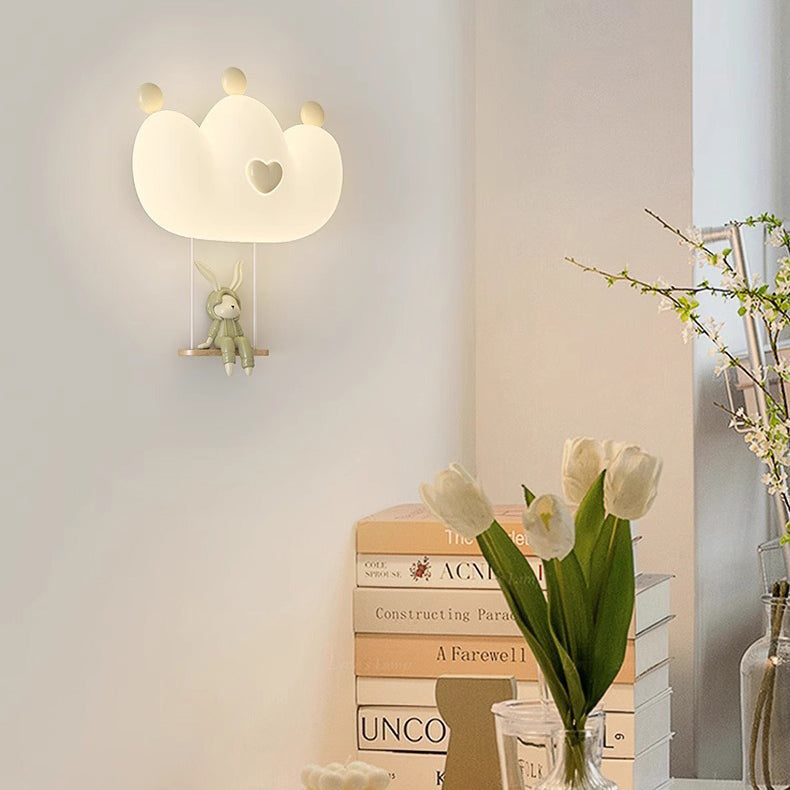 Kids Crown Animal Iron PE LED Wall Sconce Lamp for Bedroom Decor, Nursery Lighting, Children's Room Illumination, Cute Animal Wall Light, Modern Kids Decor, Adjustable LED Night Light, Playroom Wall Fixture, Kids Bedroom Accessories, Unique Animal Design