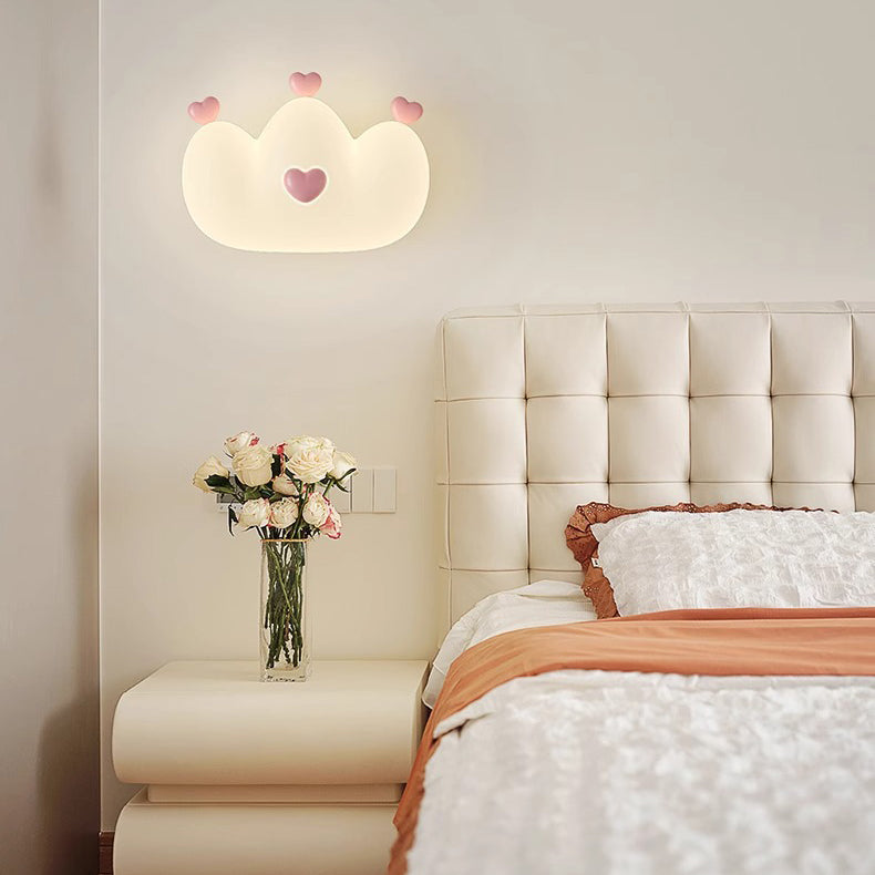 Kids Crown Animal Iron PE LED Wall Sconce Lamp for Bedroom Decor, Nursery Lighting, Children's Room Illumination, Cute Animal Wall Light, Modern Kids Decor, Adjustable LED Night Light, Playroom Wall Fixture, Kids Bedroom Accessories, Unique Animal Design