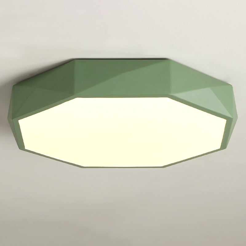 Modern Minimalist Kids Diamond Shape Iron Acrylic Shade LED Flush Mount Ceiling Light Bedroom Lighting Fixture, Stylish Nursery Lamp, Contemporary Decor, Energy Efficient Illumination, Kids Room Ceiling Light, Elegant Home Lighting, Unique Design for Chil