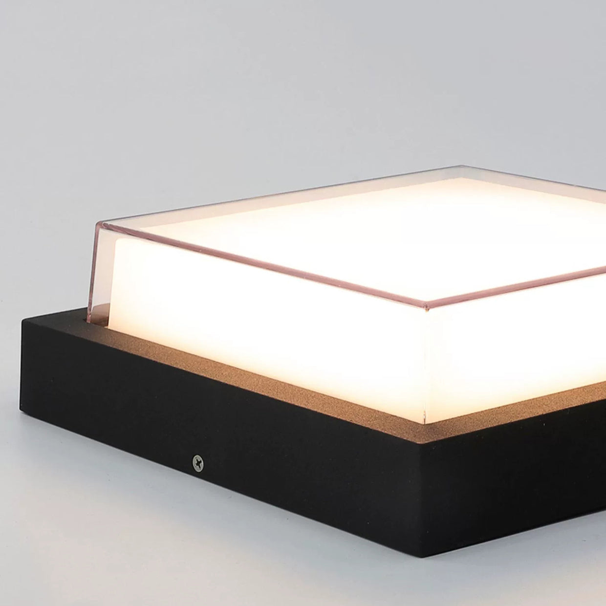 Modern Minimalist Waterproof LED Flush Mount Ceiling Light - Square Aluminum Frame for Outdoor Patio