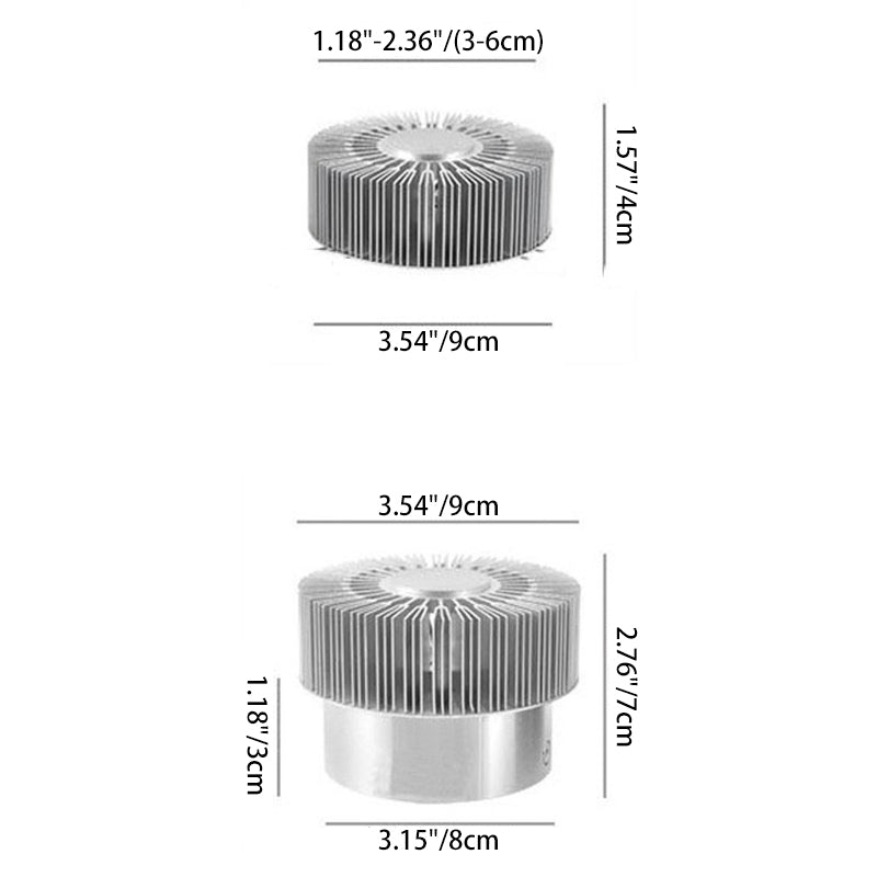 Contemporary Aluminum Round LED Flush Mount Ceiling Light for Hallway Entryway