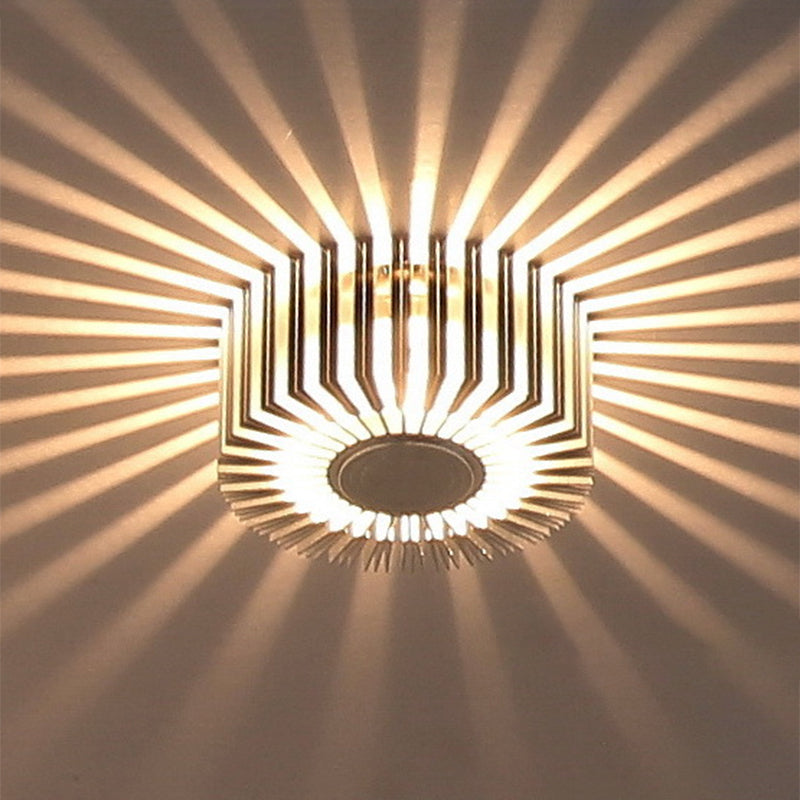 Contemporary Aluminum Round LED Flush Mount Ceiling Light for Hallway Entryway