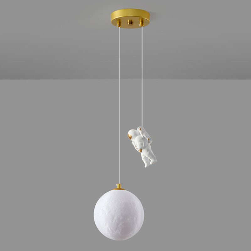 Contemporary Creative Globe Iron Plastic 1-Light Kids Pendant Light Ideal for Living Room, Stylish Kids Lighting Fixture, Modern Pendant Lamp for Children's Room, Unique Decorative Light for Playroom, Eye-Catching Ceiling Light for Kids, Fun and Functiona