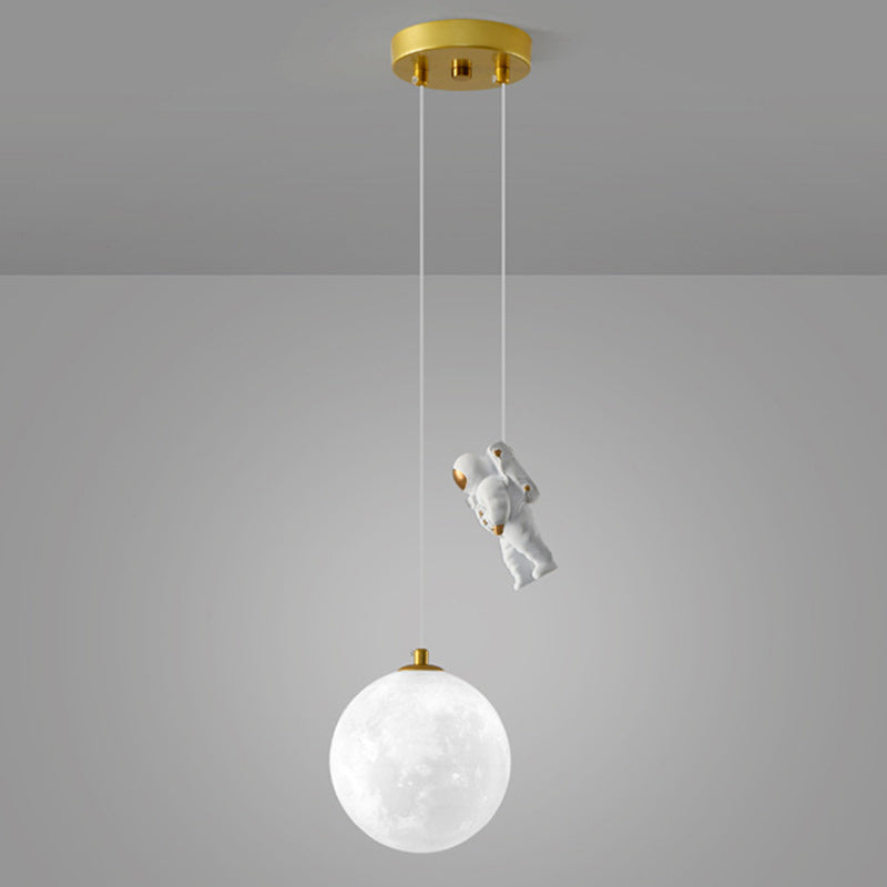 Contemporary Creative Globe Iron Plastic 1-Light Kids Pendant Light Ideal for Living Room, Stylish Kids Lighting Fixture, Modern Pendant Lamp for Children's Room, Unique Decorative Light for Playroom, Eye-Catching Ceiling Light for Kids, Fun and Functiona