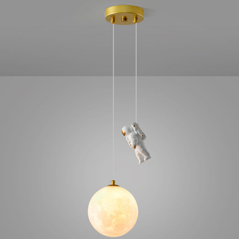 Contemporary Creative Globe Iron Plastic 1-Light Kids Pendant Light Ideal for Living Room, Stylish Kids Lighting Fixture, Modern Pendant Lamp for Children's Room, Unique Decorative Light for Playroom, Eye-Catching Ceiling Light for Kids, Fun and Functiona