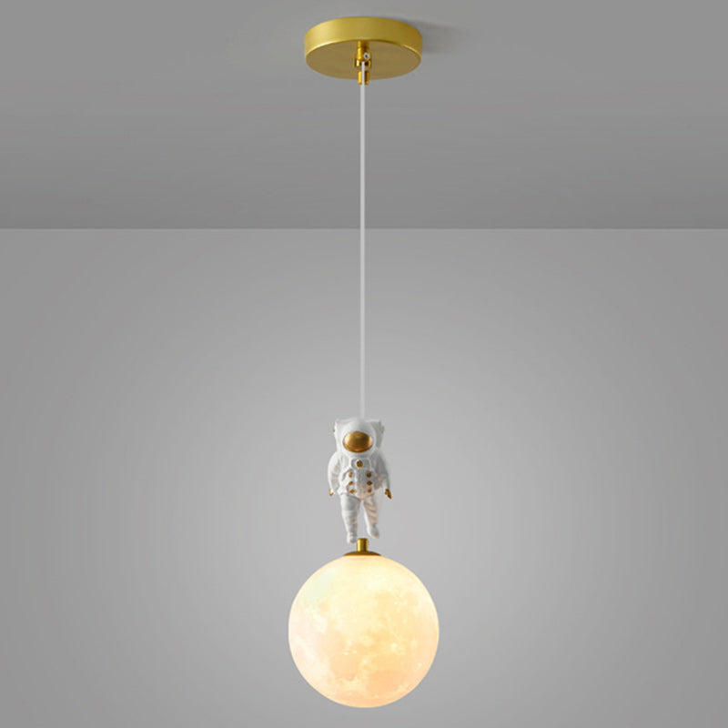 Contemporary Creative Globe Iron Plastic 1-Light Kids Pendant Light Ideal for Living Room, Stylish Kids Lighting Fixture, Modern Pendant Lamp for Children's Room, Unique Decorative Light for Playroom, Eye-Catching Ceiling Light for Kids, Fun and Functiona