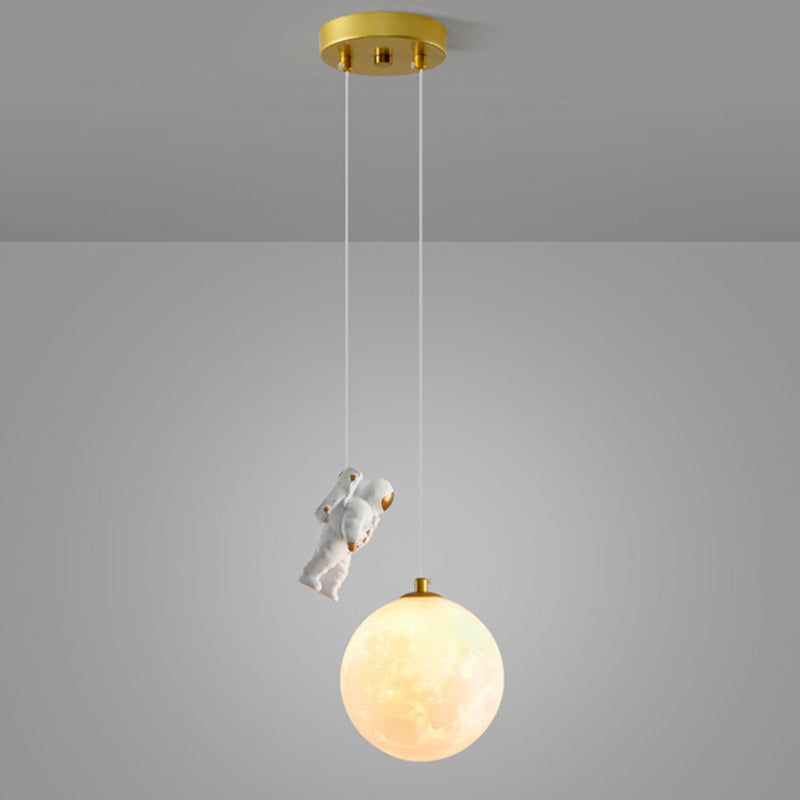 Contemporary Creative Globe Iron Plastic 1-Light Kids Pendant Light Ideal for Living Room, Stylish Kids Lighting Fixture, Modern Pendant Lamp for Children's Room, Unique Decorative Light for Playroom, Eye-Catching Ceiling Light for Kids, Fun and Functiona
