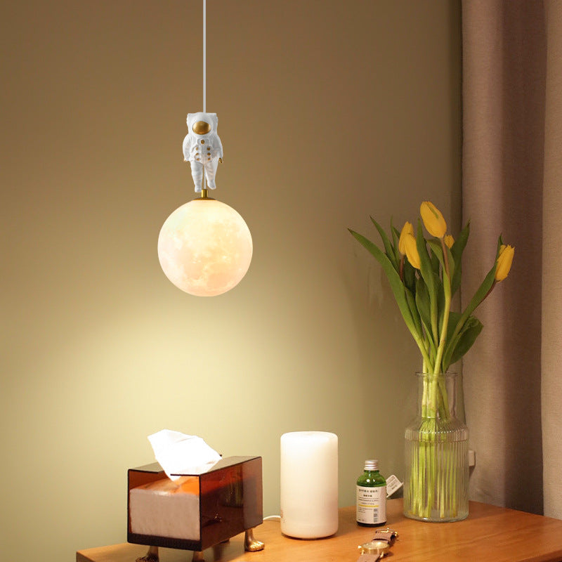 Contemporary Creative Globe Iron Plastic 1-Light Kids Pendant Light Ideal for Living Room, Stylish Kids Lighting Fixture, Modern Pendant Lamp for Children's Room, Unique Decorative Light for Playroom, Eye-Catching Ceiling Light for Kids, Fun and Functiona