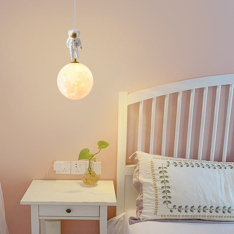 Contemporary Creative Globe Iron Plastic 1-Light Kids Pendant Light Ideal for Living Room, Stylish Kids Lighting Fixture, Modern Pendant Lamp for Children's Room, Unique Decorative Light for Playroom, Eye-Catching Ceiling Light for Kids, Fun and Functiona