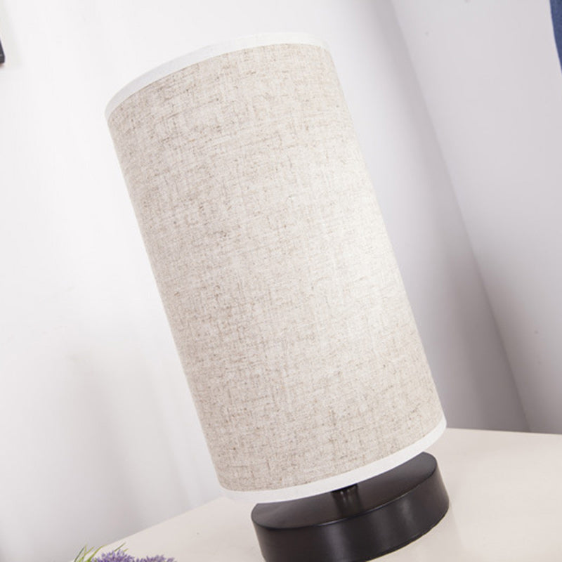 Traditional Japanese Cylinder Iron Table Lamp - 1-Light for Living Room Decor