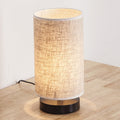 Traditional Japanese Cylinder Iron Fabric 1-Light Table Lamp for Living Room, Elegant Japanese Home Decor, Modern Lantern-Style Light Fixtures, Unique Asian-Inspired Lighting, Minimalist Iron Table Lamp for Bedroom and Living Room, Stylish Ambient Lightin