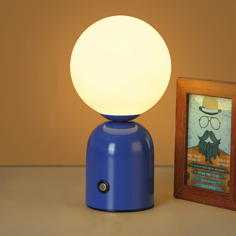Contemporary Scandinavian Globe Iron Acrylic LED Table Lamp for Living Room, Modern Minimalist Lighting Fixture, Stylish Home Decor, Bright LED Technology, Unique Design, Energy-Efficient Table Light, Nordic Style Accent Lamp, Ideal for Bedroom or Office