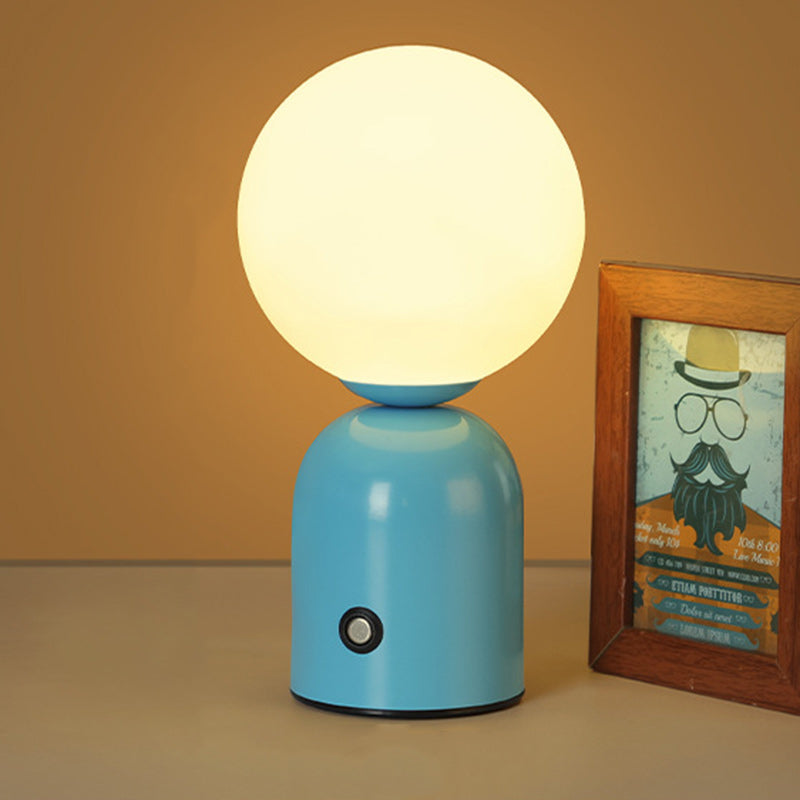 Contemporary Scandinavian Globe Iron Acrylic LED Table Lamp for Living Room, Modern Minimalist Lighting Fixture, Stylish Home Decor, Bright LED Technology, Unique Design, Energy-Efficient Table Light, Nordic Style Accent Lamp, Ideal for Bedroom or Office