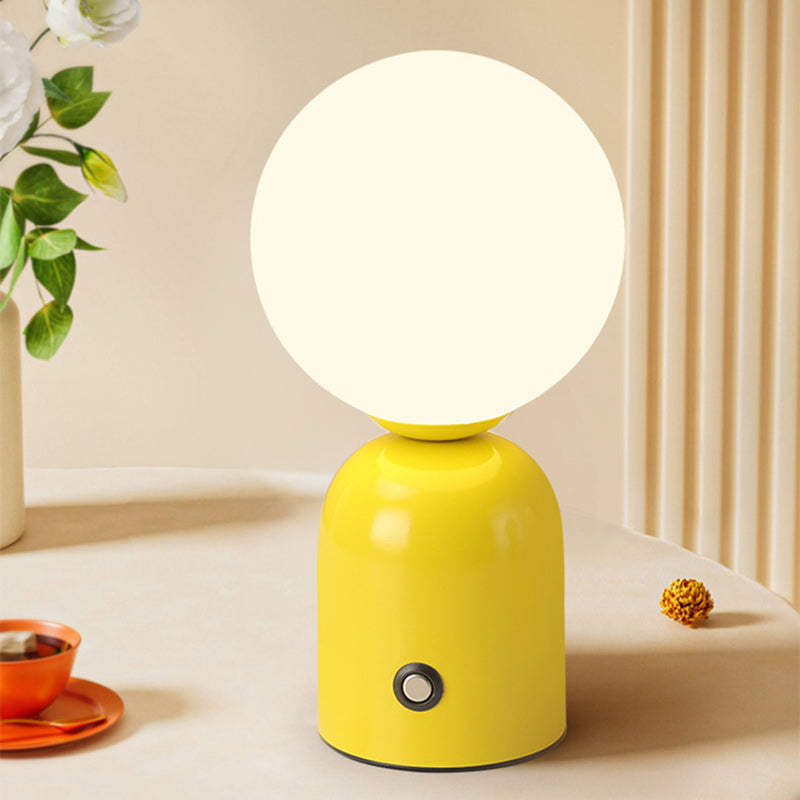 Contemporary Scandinavian Globe Iron Acrylic LED Table Lamp for Living Room, Modern Minimalist Lighting Fixture, Stylish Home Decor, Bright LED Technology, Unique Design, Energy-Efficient Table Light, Nordic Style Accent Lamp, Ideal for Bedroom or Office