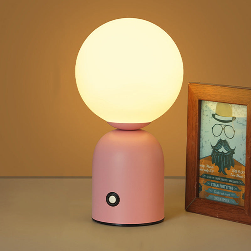 Contemporary Scandinavian Globe Iron Acrylic LED Table Lamp for Living Room, Modern Minimalist Lighting Fixture, Stylish Home Decor, Bright LED Technology, Unique Design, Energy-Efficient Table Light, Nordic Style Accent Lamp, Ideal for Bedroom or Office