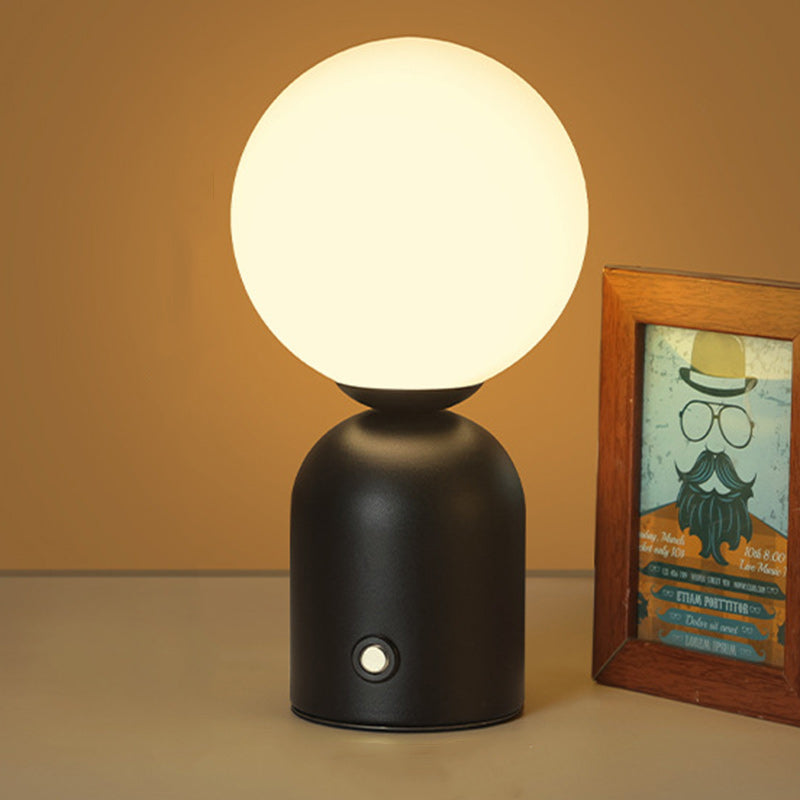 Contemporary Scandinavian Globe Iron Acrylic LED Table Lamp for Living Room, Modern Minimalist Lighting Fixture, Stylish Home Decor, Bright LED Technology, Unique Design, Energy-Efficient Table Light, Nordic Style Accent Lamp, Ideal for Bedroom or Office