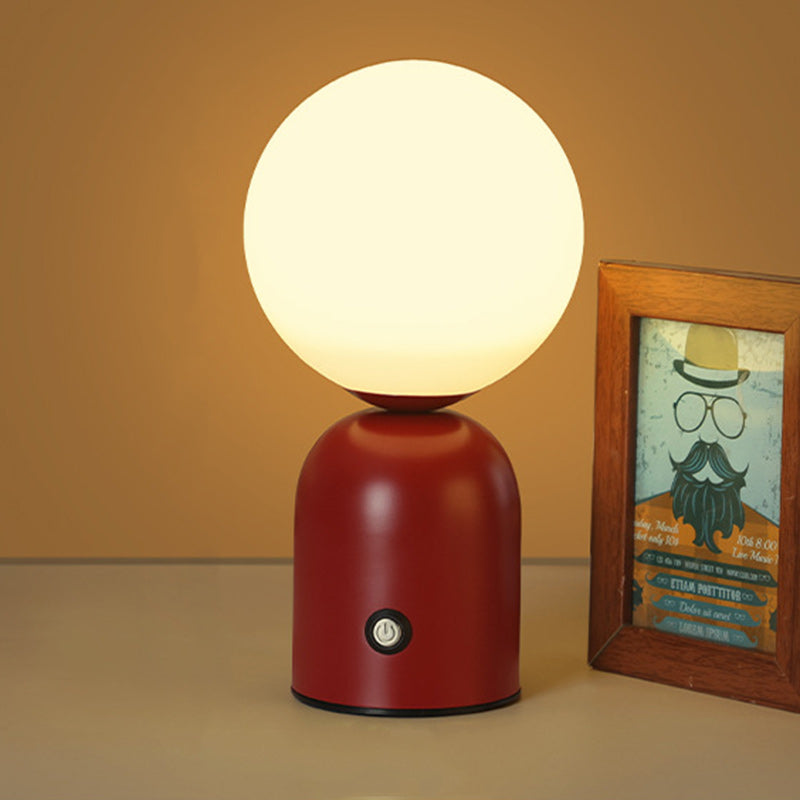 Contemporary Scandinavian Globe Iron Acrylic LED Table Lamp for Living Room, Modern Minimalist Lighting Fixture, Stylish Home Decor, Bright LED Technology, Unique Design, Energy-Efficient Table Light, Nordic Style Accent Lamp, Ideal for Bedroom or Office