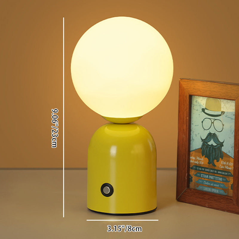 Contemporary Scandinavian Globe Iron Acrylic LED Table Lamp for Living Room, Modern Minimalist Lighting Fixture, Stylish Home Decor, Bright LED Technology, Unique Design, Energy-Efficient Table Light, Nordic Style Accent Lamp, Ideal for Bedroom or Office