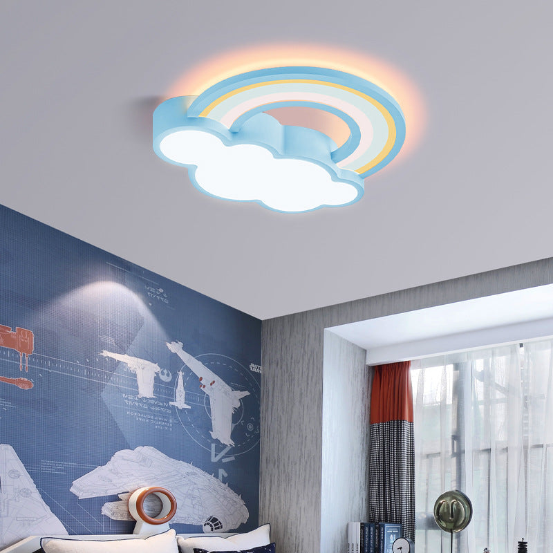 Contemporary Kids Flush Mount Ceiling Light, Iron Acrylic LED Light Fixture, Modern Flush Ceiling Lighting for Bedroom and Living Room, Stylish Flush Mount Lighting for Children’s Rooms, Energy-Efficient LED Kids Light, Decorative Flush Mount Ceiling Lamp