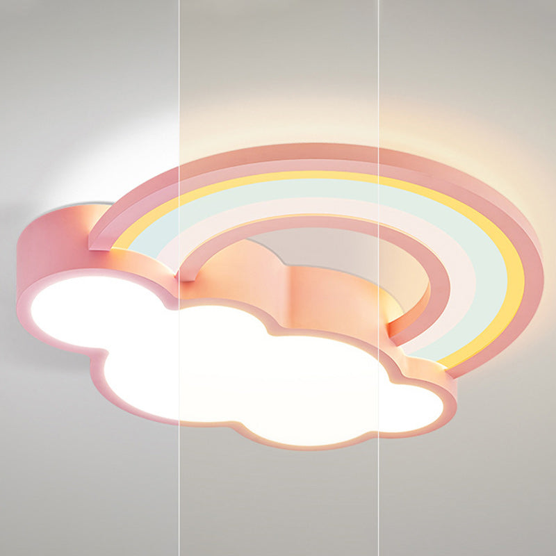 Contemporary Kids Flush Mount Ceiling Light, Iron Acrylic LED Light Fixture, Modern Flush Ceiling Lighting for Bedroom and Living Room, Stylish Flush Mount Lighting for Children’s Rooms, Energy-Efficient LED Kids Light, Decorative Flush Mount Ceiling Lamp
