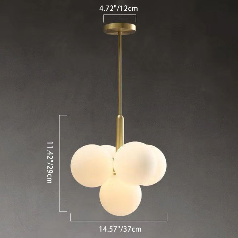 Contemporary Luxury Globe Chandelier 5/13-Light Iron Aluminum Glass for Living Room