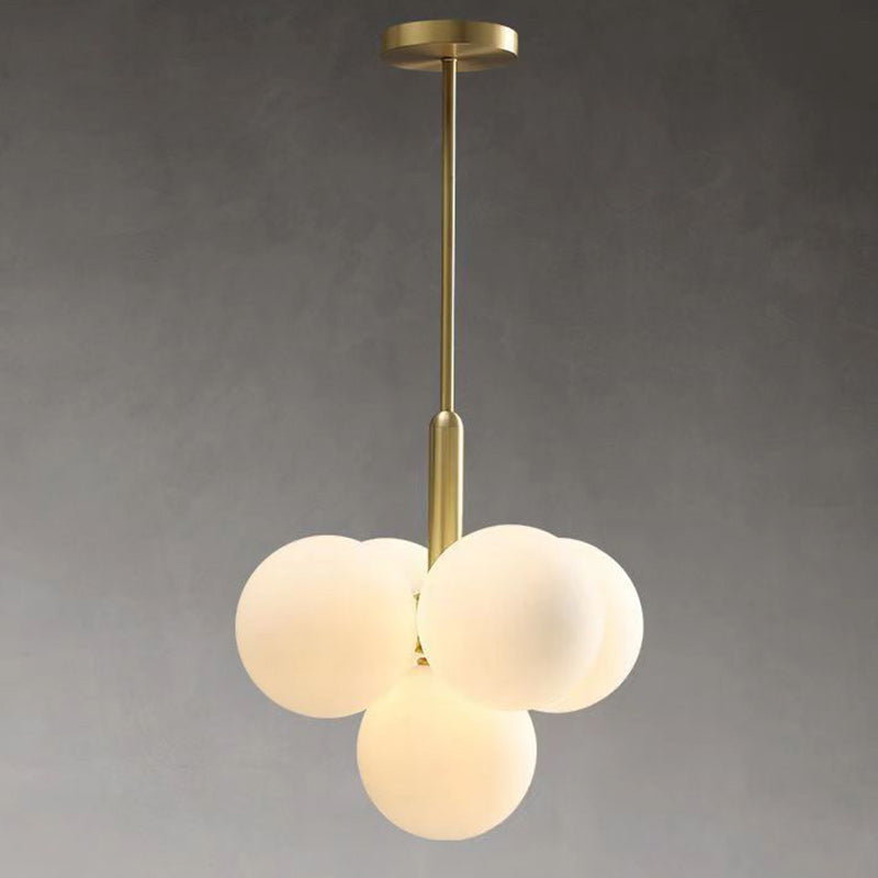 Contemporary Luxury Globe Chandelier 5/13-Light Iron Aluminum Glass for Living Room