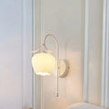 Contemporary Retro Flower Wall Sconce Lamp - 1-Light Iron Glass Fixture for Living Room Decor