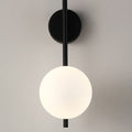 Contemporary Nordic Globe Iron Glass Wall Sconce - 1-Light Living Room Lamp