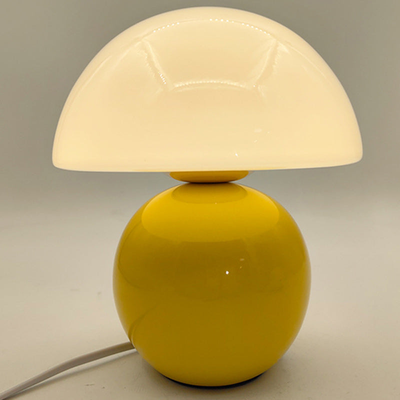 Contemporary Nordic Round Ceramic Glass Table Lamp - 1-Light for Living Room