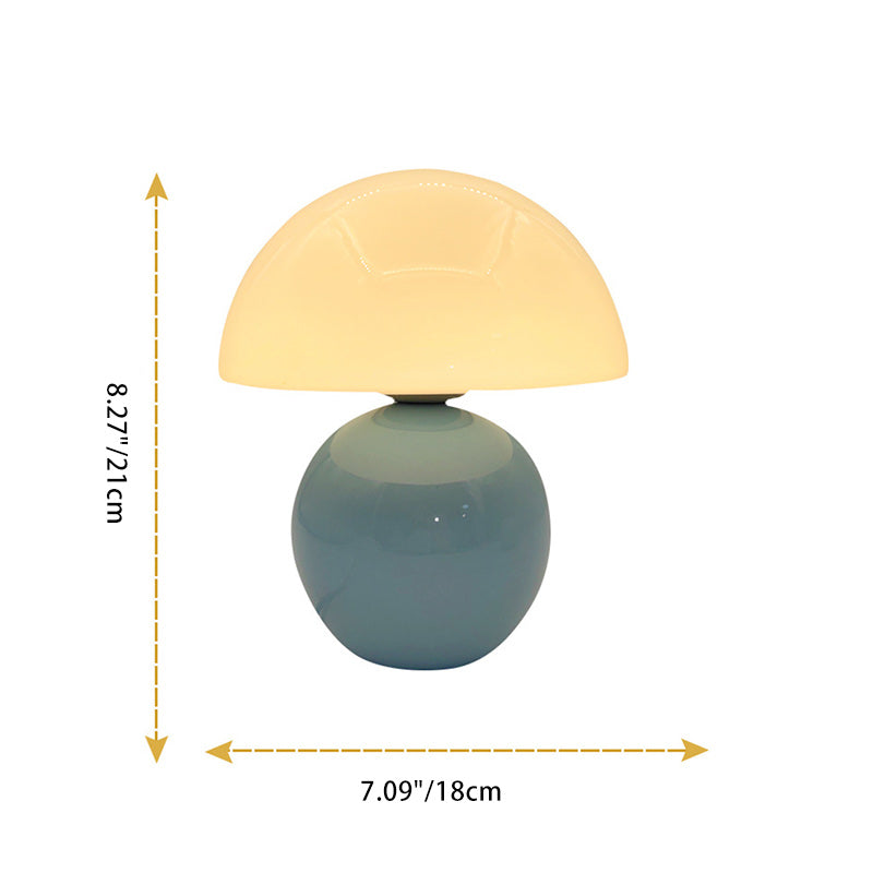 Contemporary Nordic Round Ceramic Glass Table Lamp - 1-Light for Living Room