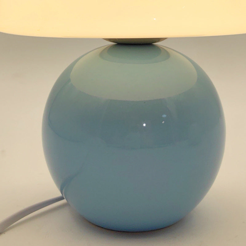 Contemporary Nordic Round Ceramic Glass Table Lamp - 1-Light for Living Room