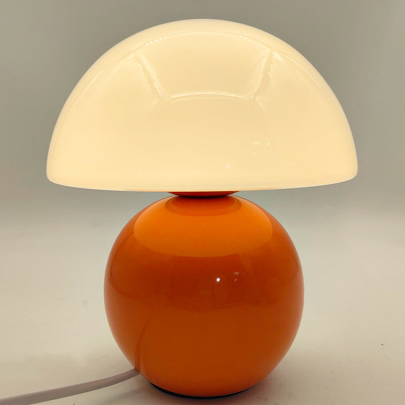 Contemporary Nordic Round Ceramic Glass Table Lamp - 1-Light for Living Room