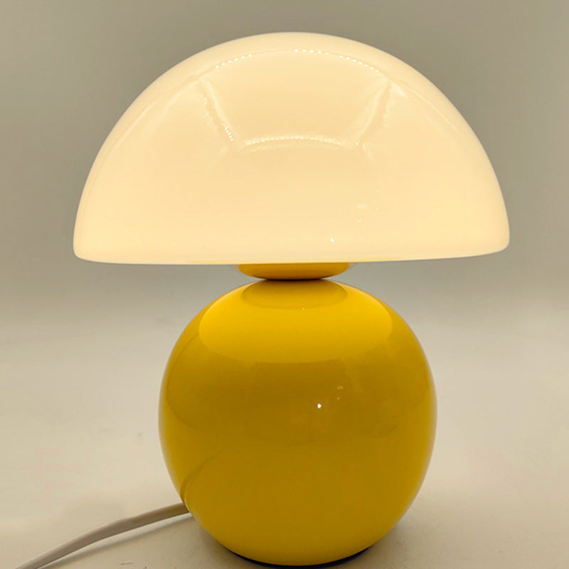 Contemporary Nordic Round Ceramic Glass Table Lamp - 1-Light for Living Room