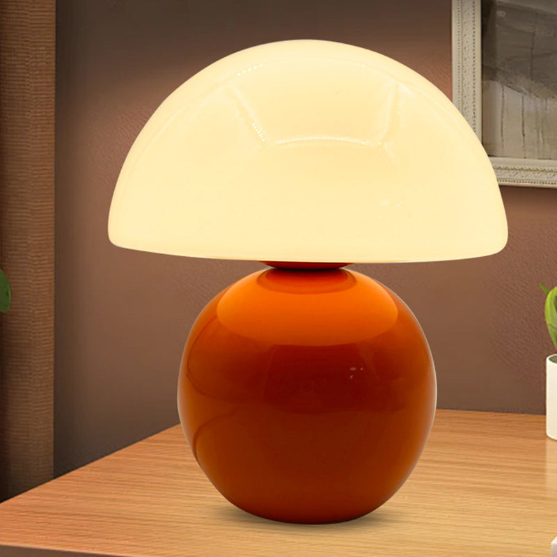 Contemporary Nordic Round Ceramic Glass Table Lamp - 1-Light for Living Room