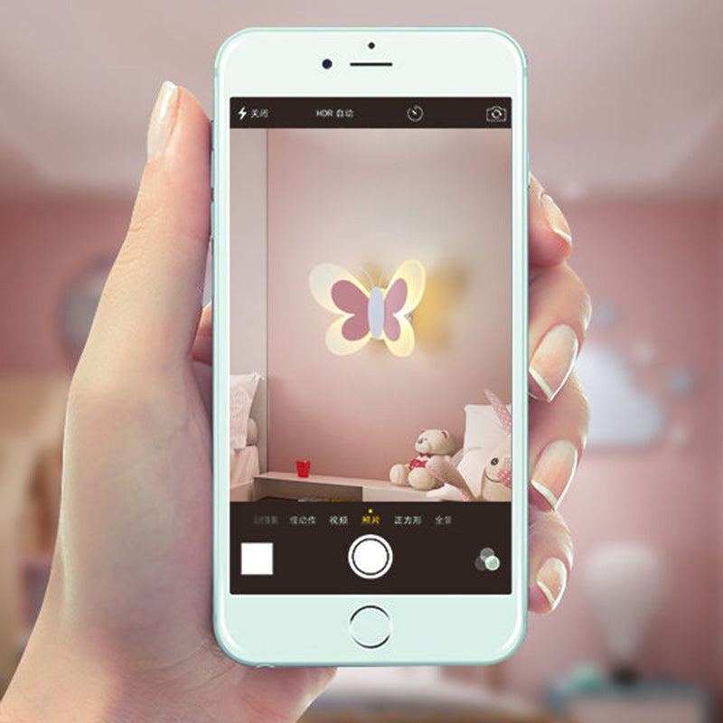 Contemporary Butterfly Iron Glass LED Kids Wall Sconce Lamp for Living Room, Modern Decorative Lighting Fixture, Unique Butterfly Design, Nursery Wall Light, Eco-Friendly LED Wall Lamp, Kids Room Decor, Stylish Butterfly Wall Sconce, Illumination for Chil