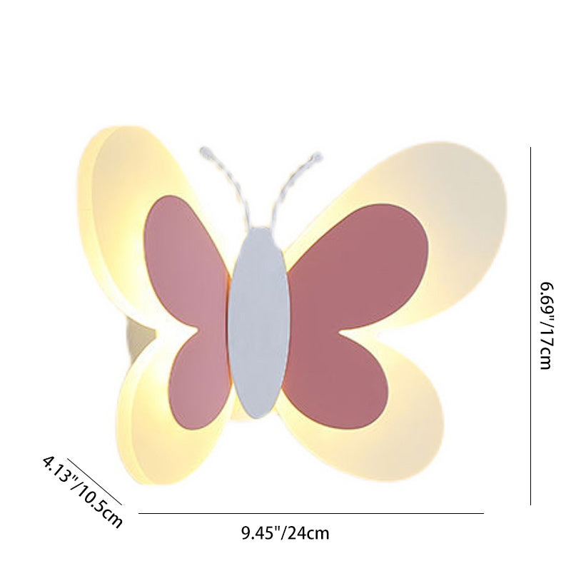 Contemporary Butterfly Iron Glass LED Kids Wall Sconce Lamp for Living Room, Modern Decorative Lighting Fixture, Unique Butterfly Design, Nursery Wall Light, Eco-Friendly LED Wall Lamp, Kids Room Decor, Stylish Butterfly Wall Sconce, Illumination for Chil