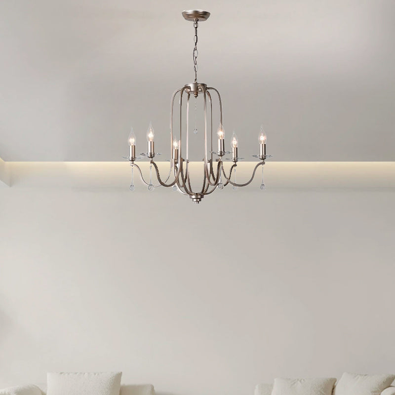 Traditional French Candlestick Iron Crystal Chandelier 6/9-Light for Living Room

Elevate your living space with this stunning traditional French candlestick chandelier. Crafted from durable iron and adorned with elegant crystal accents, this 6/9-light fi