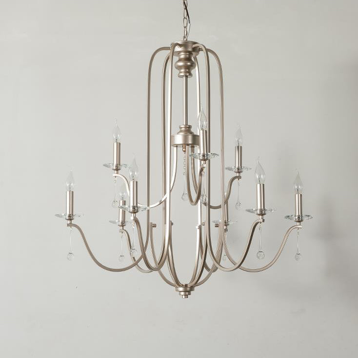 Traditional French Candlestick Iron Crystal Chandelier 6/9-Light for Living Room

Elevate your living space with this stunning traditional French candlestick chandelier. Crafted from durable iron and adorned with elegant crystal accents, this 6/9-light fi