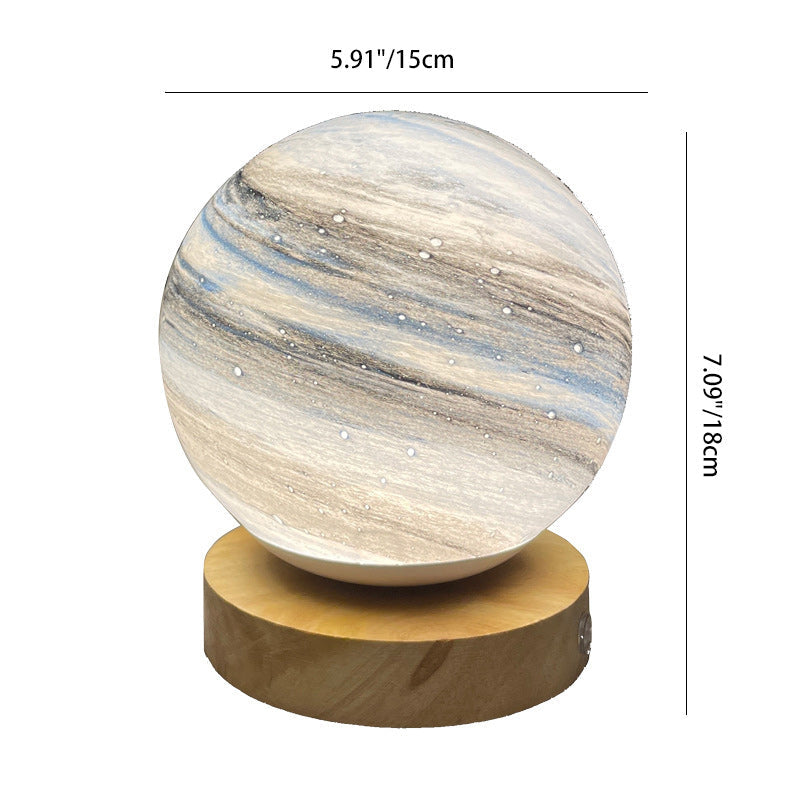 Contemporary Creative Globe Wood Glass LED Table Lamp for Living Room, Modern Nightstand Lighting, Stylish Home Decor, Energy-Efficient Brightness, Unique Design, Decorative Accent Light for Bedroom, Elegant Table Lighting Fixture, Trendy Living Room Tabl
