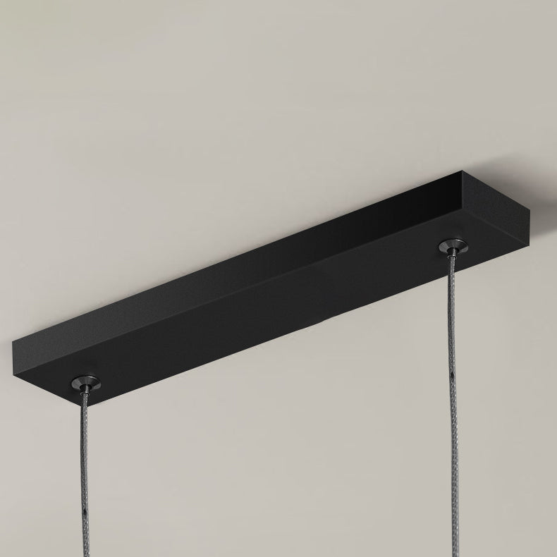 Modern Minimalist Aluminum LED Island Light Chandelier with Silica Gel for Dining Room
