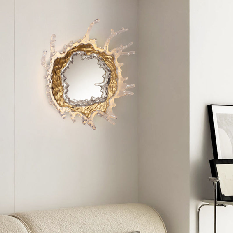 Contemporary Stainless Steel Acrylic Water Drop LED Wall Sconce for Bathroom