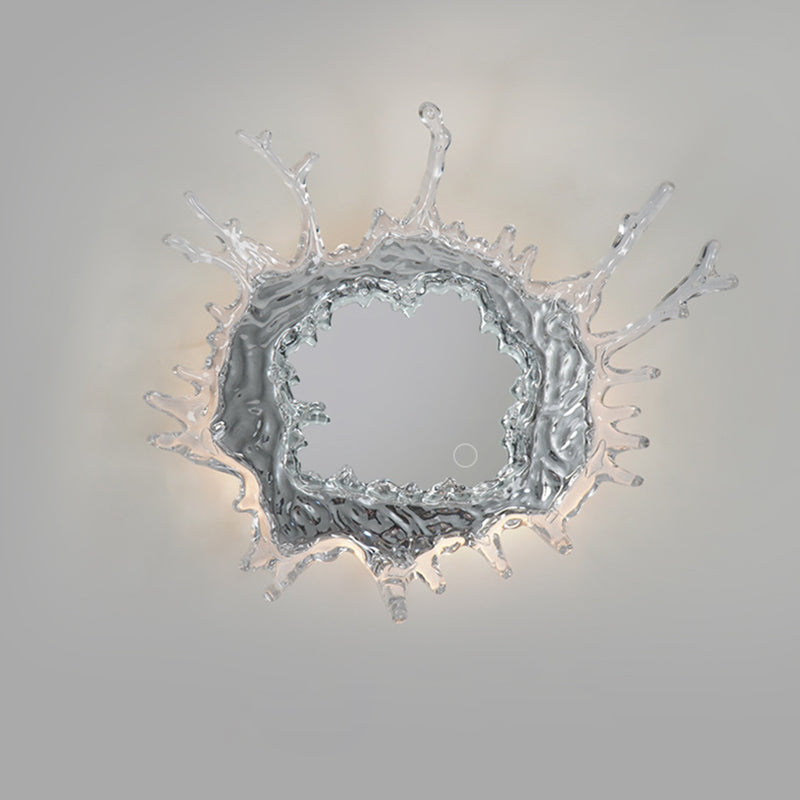 Contemporary Stainless Steel Acrylic Water Drop LED Wall Sconce for Bathroom