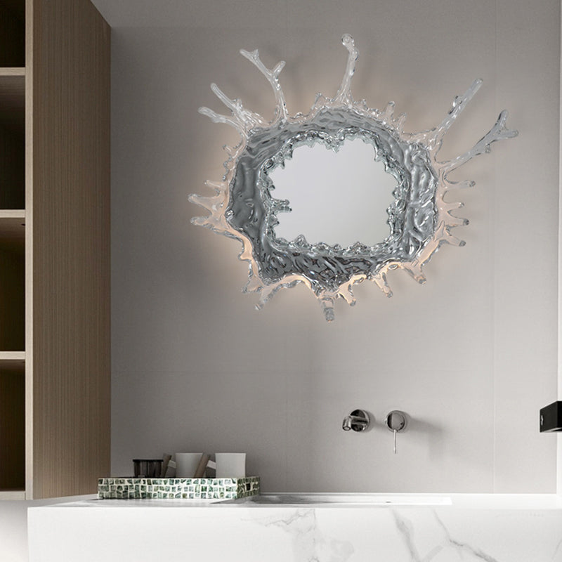 Contemporary Stainless Steel Acrylic Water Drop LED Wall Sconce for Bathroom