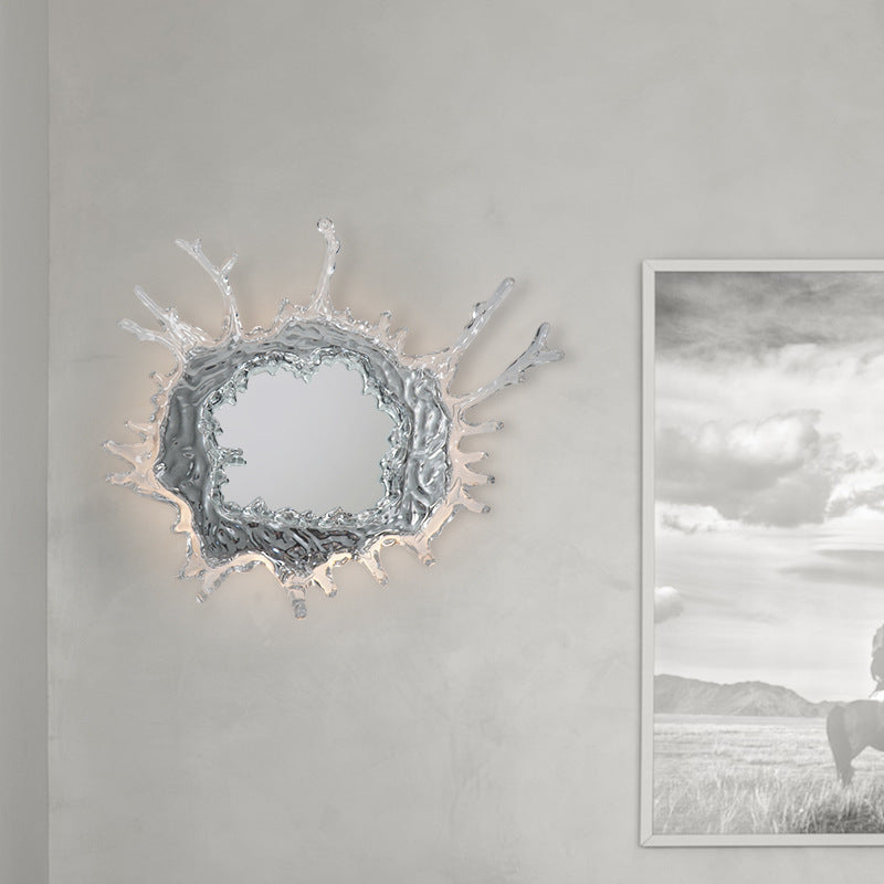 Contemporary Stainless Steel Acrylic Water Drop LED Wall Sconce for Bathroom