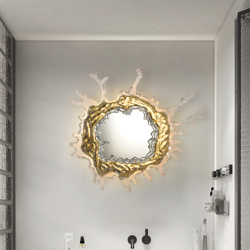 Contemporary Stainless Steel Acrylic Water Drop LED Wall Sconce for Bathroom