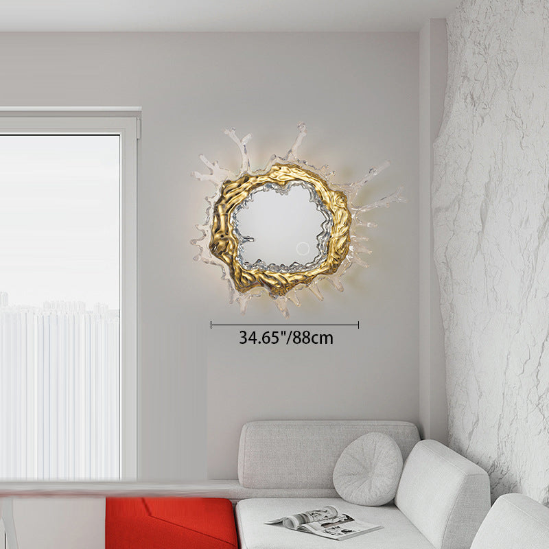 Contemporary Stainless Steel Acrylic Water Drop LED Wall Sconce for Bathroom