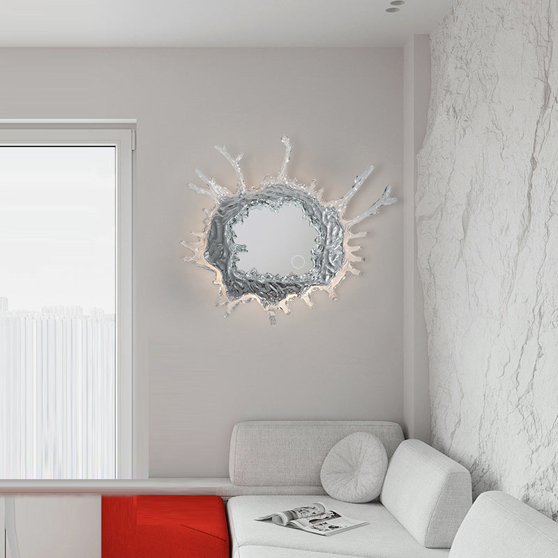 Contemporary Stainless Steel Acrylic Water Drop LED Wall Sconce for Bathroom