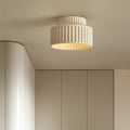 Contemporary Nordic Ribbed Resin 1-Light Semi-Flush Mount Ceiling Light for Hallways