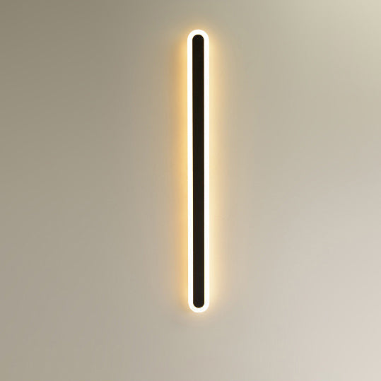 Modern Minimalist LED Wall Sconce - Rectangle Long Line Iron Acrylic Lamp for Living Room